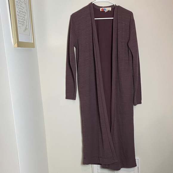 Free People Beach Plum Knit Open-Front Cardigan Sweater – Size Small (Style OB1 - Picture 3 of 7